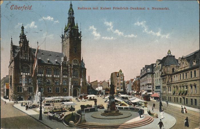 Elberfeld Wuppertal Rathaus Kaiser Friedrich-Denkmal Neumar