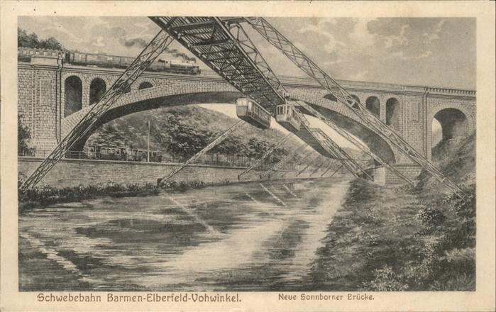 Barmen Wuppertal Schwebebahn Neue Sonnborner Brücke
