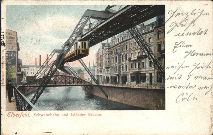 Elberfeld Wuppertal Schwebebahn Isländer Brücke