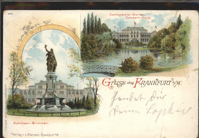 Frankfurt Main Schützen-Brunnen Zoo Concert-Haus