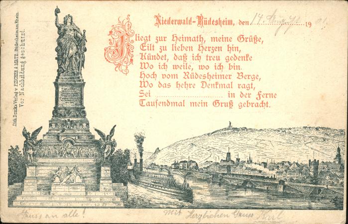 Ruedesheim Rhein Niederwalddenkmal