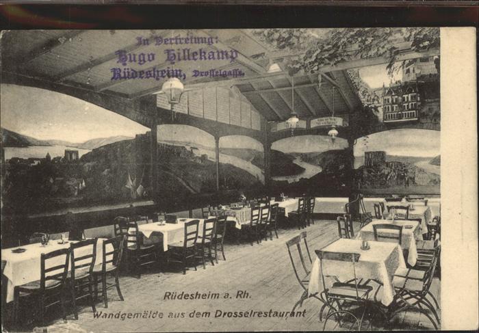 Ruedesheim Rhein Wandgemälde aus dem Drosselrestaurant