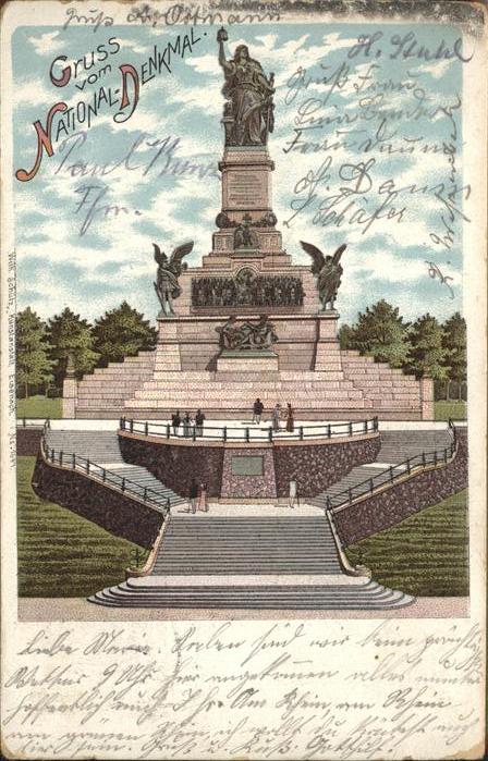 Ruedesheim Rhein NationalDenkmal auf derm Niederwald