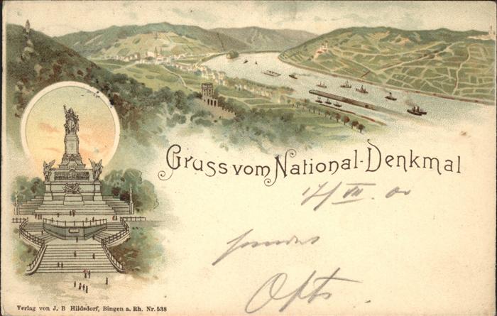 Ruedesheim Rhein National-Denkmal auf dem Niederwald