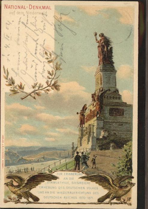 Ruedesheim Rhein National-Denkmal auf dem Niederwald