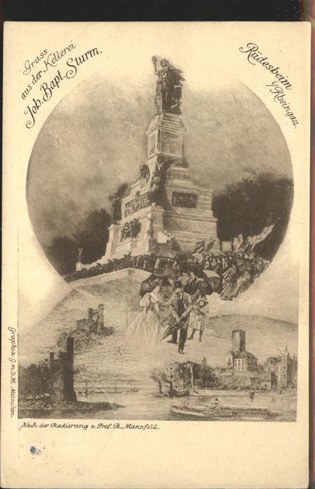 Ruedesheim Rhein Nationaldenkmal auf dem Niederwald