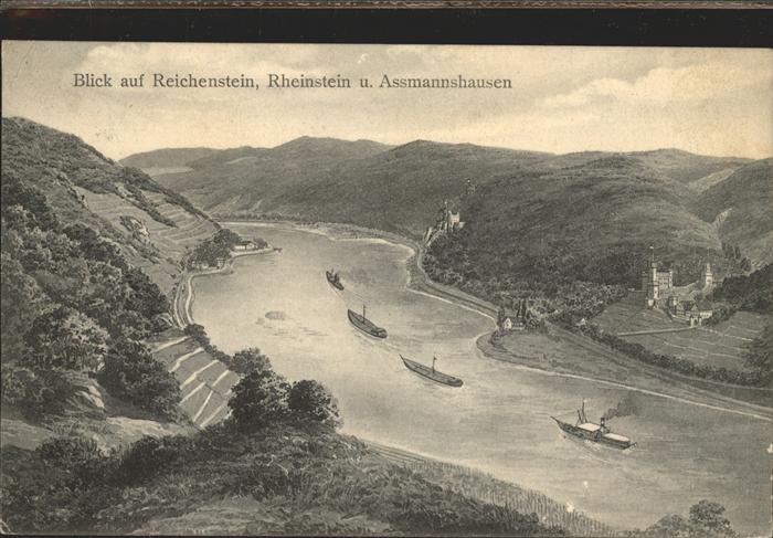 Assmannshausen Blick auf Reichenstein Rheinstein