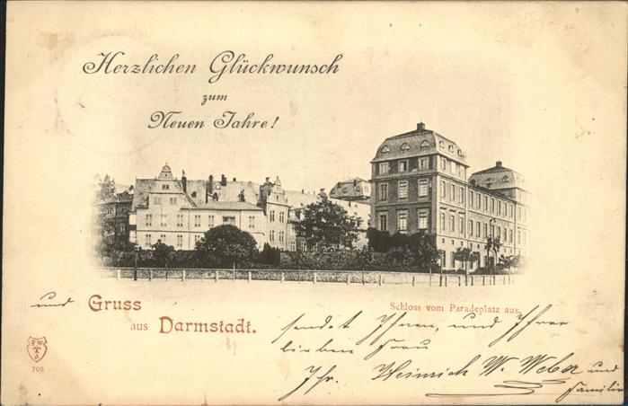 Darmstadt Schloss (Glückwunschkarte)
