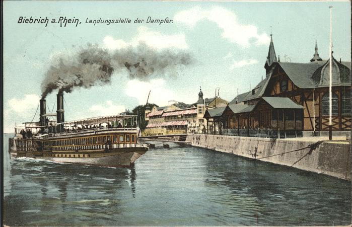 Biebrich Wiesbaden Landungstelle der Dampfer