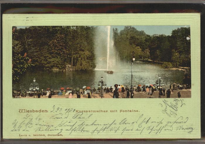 Wiesbaden Kursaalweiher mit Fontaine