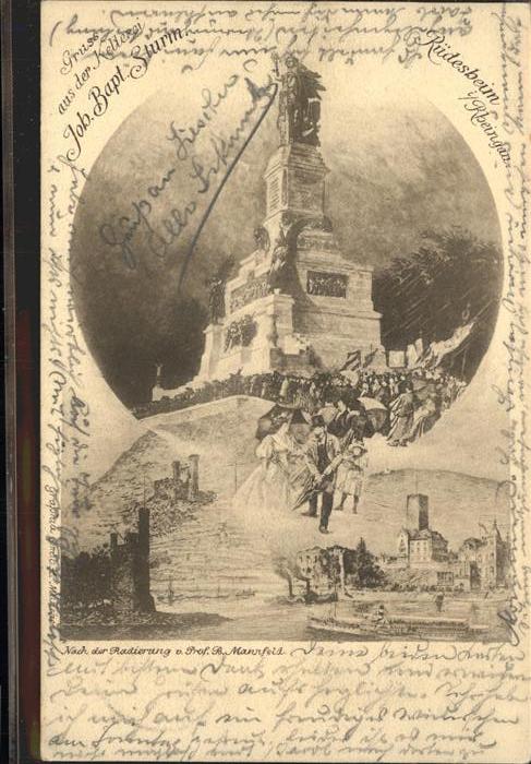 Ruedesheim Rhein Nationaldenkmal auf dem Niederwald