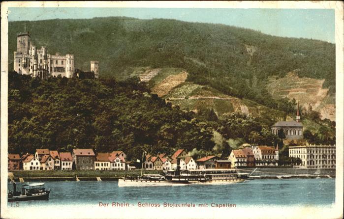 Koblenz Rhein Rhein Schloss Stolzenfels Capellen