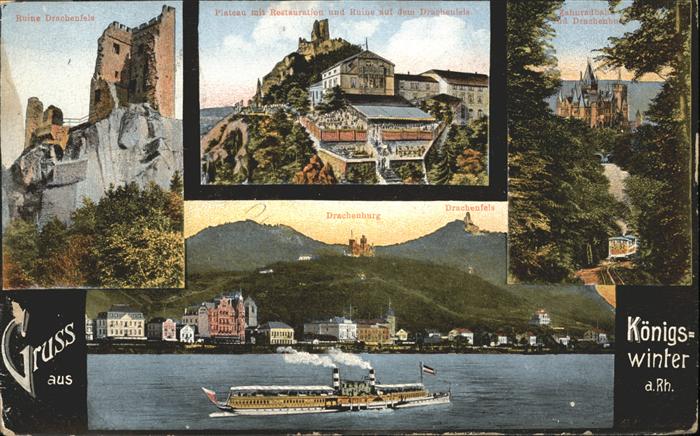 Koenigswinter Ruine Drachenfels Zahnradbahn