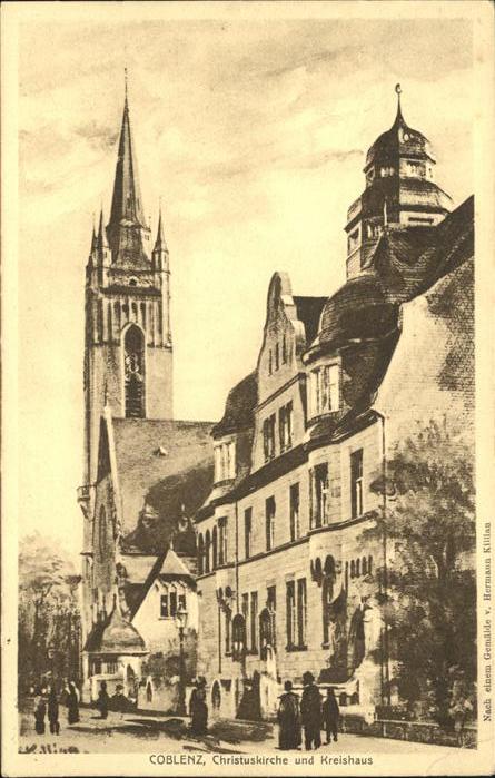 Koblenz Rhein Christuskirche Kreishaus