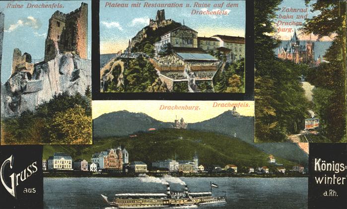 Koenigswinter Ruine Drachenfels Drachenburg