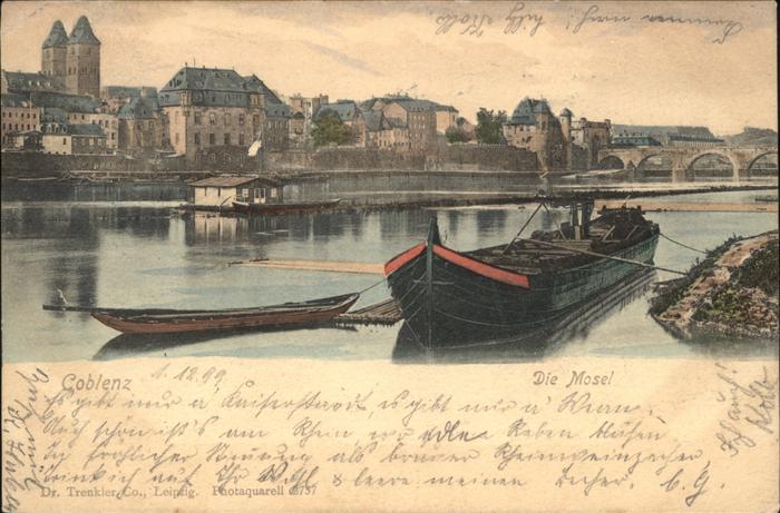 Koblenz Rhein Die Mosel Boote