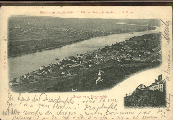 Drachenfels Königswinter-Blick Godesberg Bonn