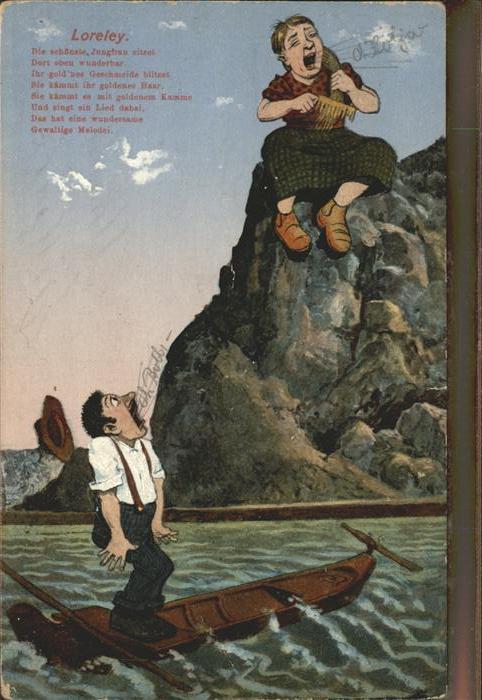 Loreley Lorelei Karrikatur