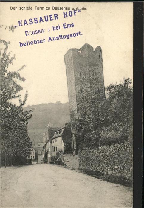 Dausenau Der schiefe Turm zu Dausenau