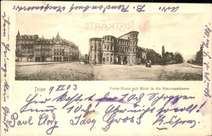 TRIER  CITY Porta Nigra Simeonsstrasse