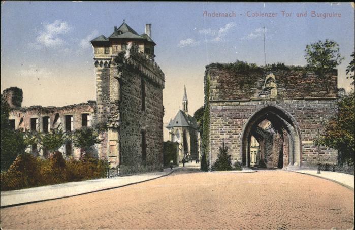 Andernach Rhein Rheinland-Pfalz Coblenzer Tor Burgruine