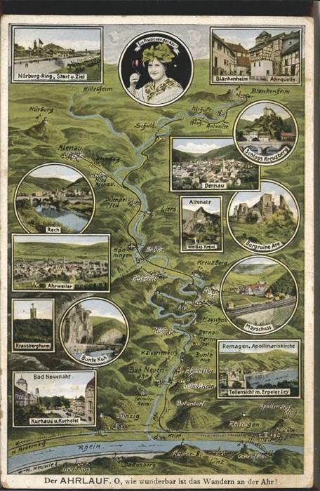 Ahrtal Landkarte und Ansichten