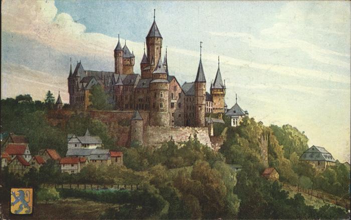 Braunfels Schloss Künstlerkarte Wappen