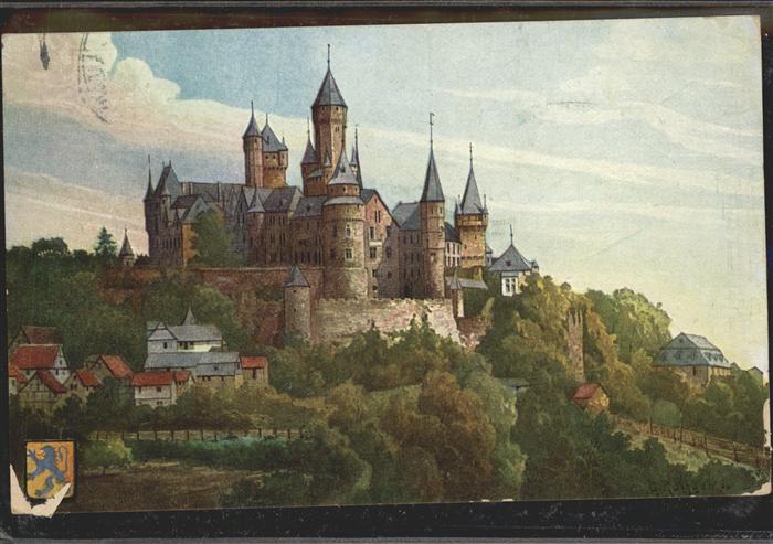 Braunfels Schloss Künstlerkarte Wappen