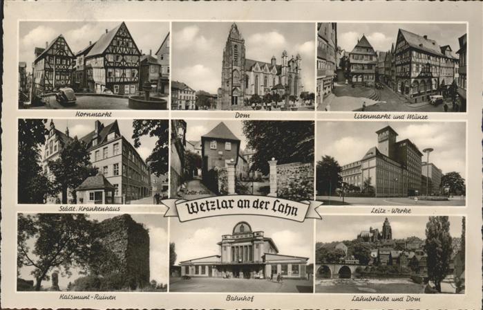 WETZLAR Lahn Hessen Kornmarkt Dom Eisenmarkt Leitz-Werke Kalsmunt-Ruinen