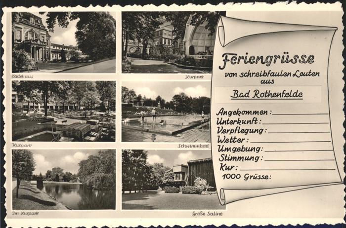 Bad Rothenfelde Badehaus Kurpark Saline Schwimmbad