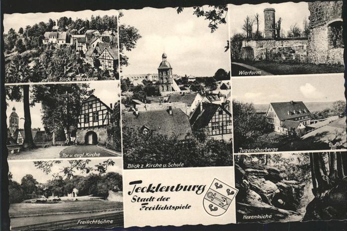 Tecklenburg Steinfurt NRW Werturm Jugendherberge Freilichtbuehne Wappen