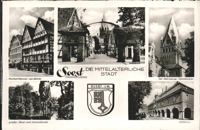 Soest Arnsberg Kirche Rathaus Markt Jakobitor Autos Wa