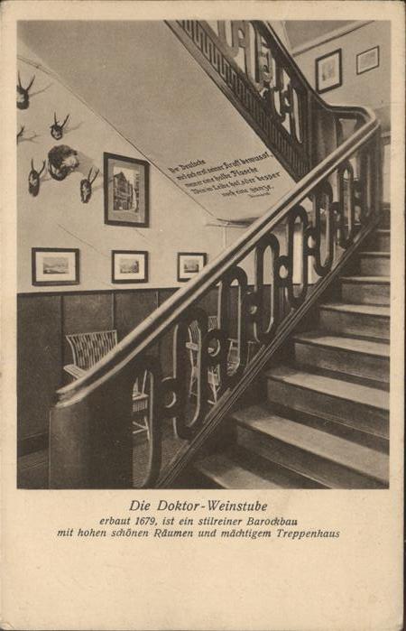 BERNKASTEL-KUES Berncastel Rheinland-Pfalz Doktor-Weinstube Treppenaufgang
