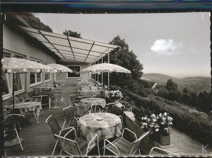 Tecklenburg Steinfurt NRW Hotel Restaurant Bismarckhoehe Gartenterrasse Reproduk