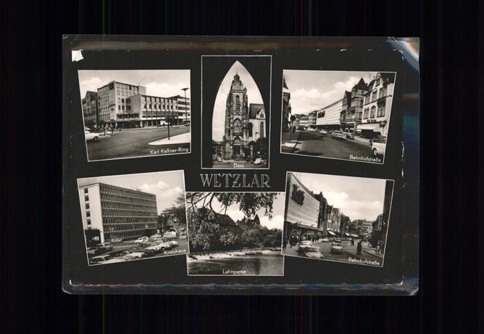 WETZLAR Lahn Hessen Ansichten Bahnhofstrasse Kreishaus Dom