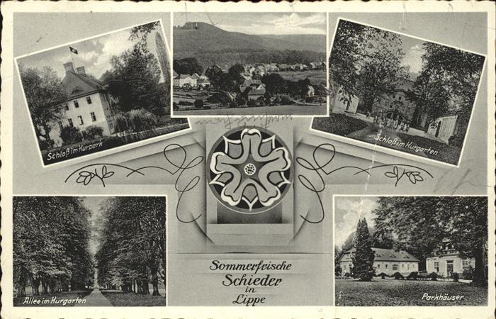 Schieder-Schwalenberg Schloss Kurgarten Parkhäuser