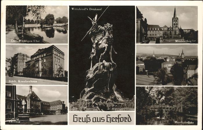 Herford Herthabrücke Otto Weddinger Ufer Städt.