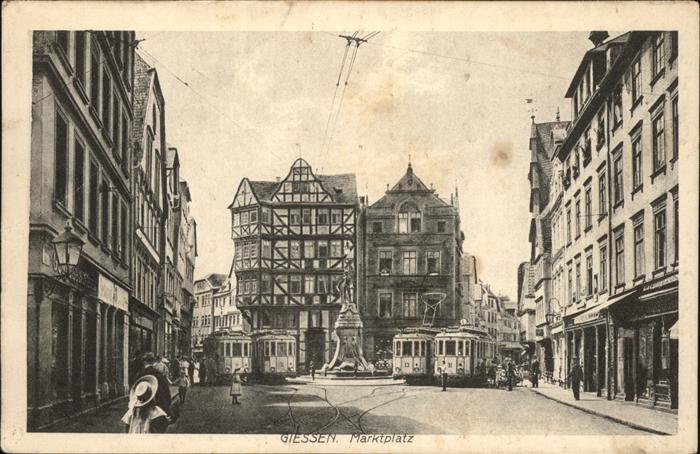 Giessen Lahn Marktplatz Strassenbahn
