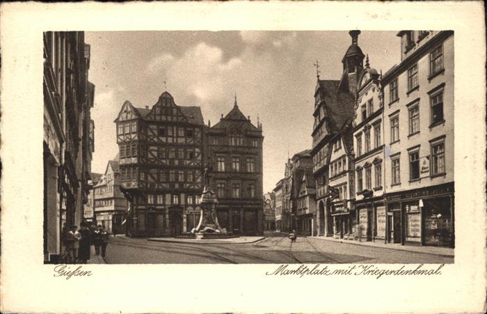 Giessen Lahn Marktplatz Kriegerdenkmal