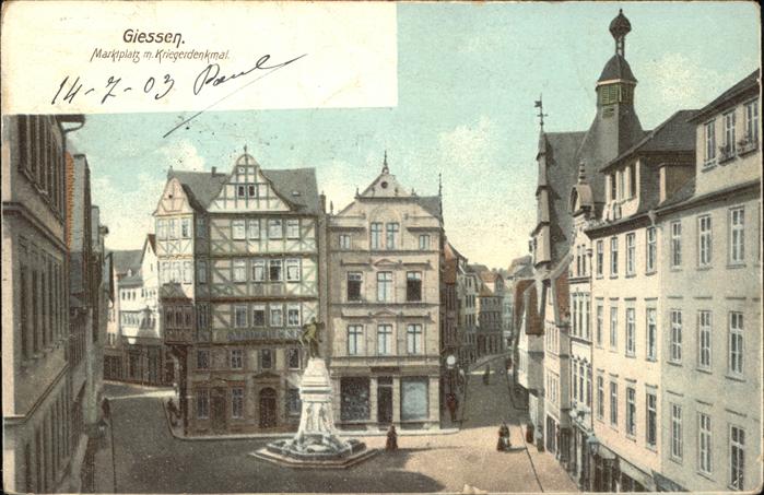 Giessen Lahn Marktplatz Krieger