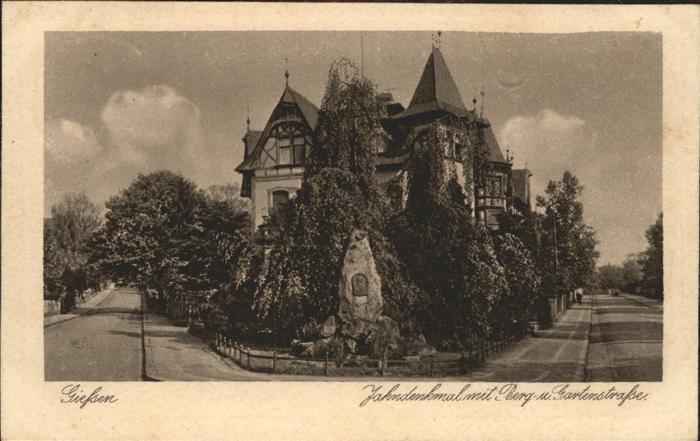 Giessen Lahn Jahndenkmal Berg Gartenstrasse