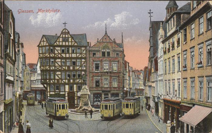Giessen Lahn Marktplatz Strassenbahn