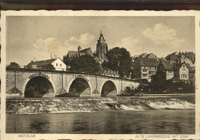 WETZLAR Lahn Hessen Lahnbruecke Dom