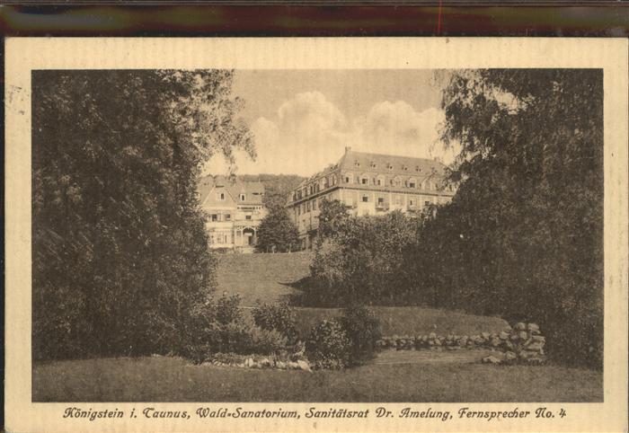 Koenigstein Taunus Wald-Sanatorium Sanitätsrat Dr. Amelung