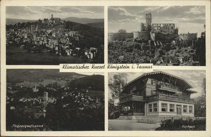 Koenigstein Taunus Ruine Kurhaus Fliegeraufnahme