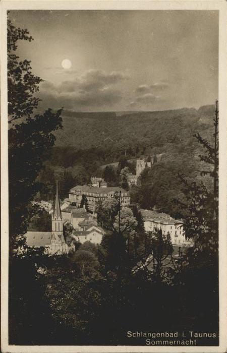Schlangenbad Taunus Sommernacht