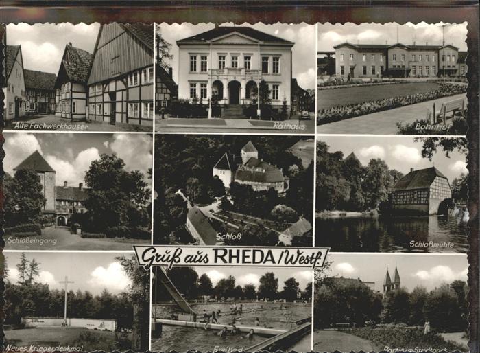 Rheda-Wiedenbrueck Freibad Schloßmühle Bahnhof Rathaus Alt