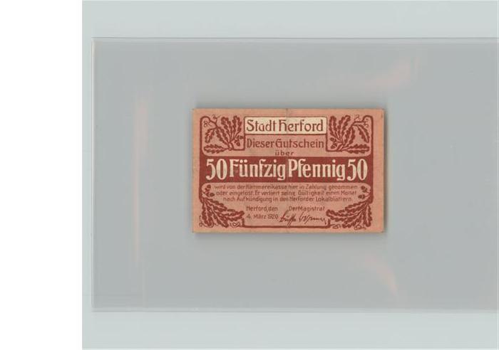 Herford Stadt Herford 50 Fünzig Pfennig