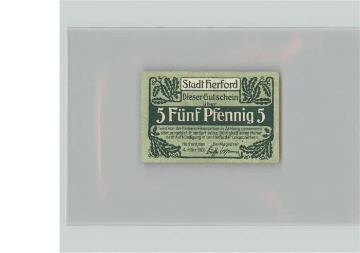 Herford 5 Fünf Pfennig