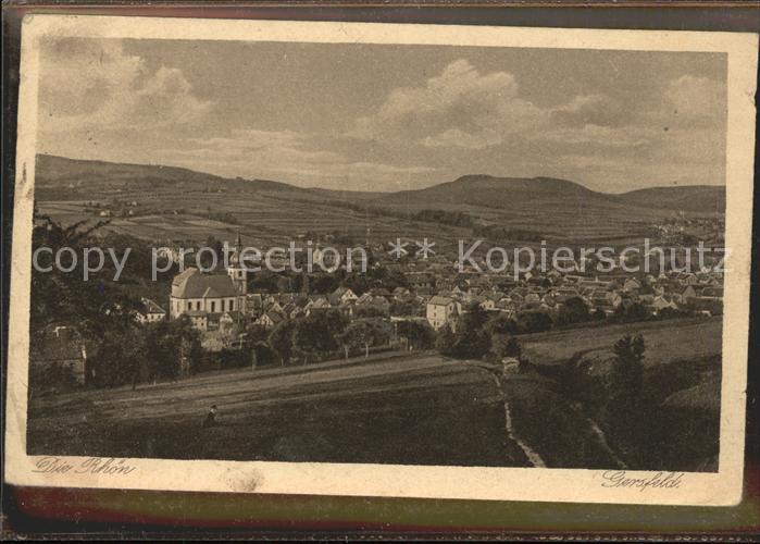 Gersfeld Rhoen Ortsansicht mit Kirche